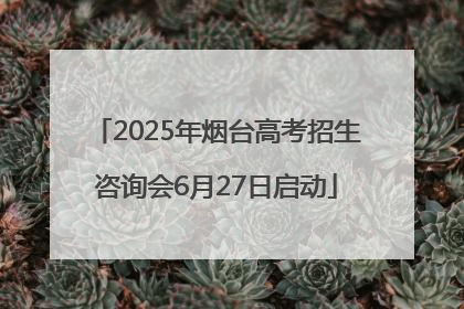 2025年烟台高考招生咨询会6月27日启动
