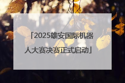 2025雄安国际机器人大赛决赛正式启动