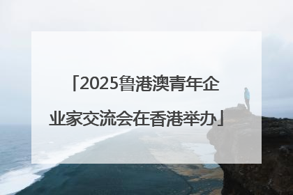 2025鲁港澳青年企业家交流会在香港举办