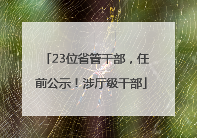23位省管干部，任前公示！涉厅级干部