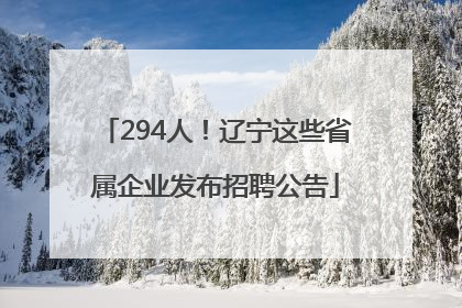 294人！辽宁这些省属企业发布招聘公告