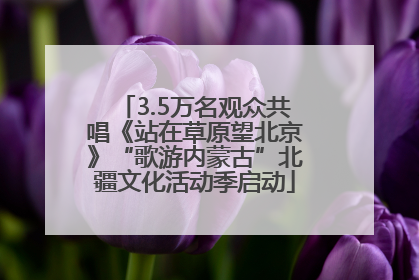 3.5万名观众共唱《站在草原望北京》“歌游内蒙古”北疆文化活动季启动