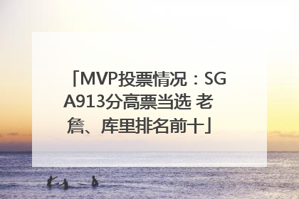 MVP投票情况：SGA913分高票当选 老詹、库里排名前十
